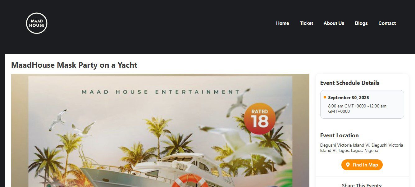 Maadhouse Landing Page